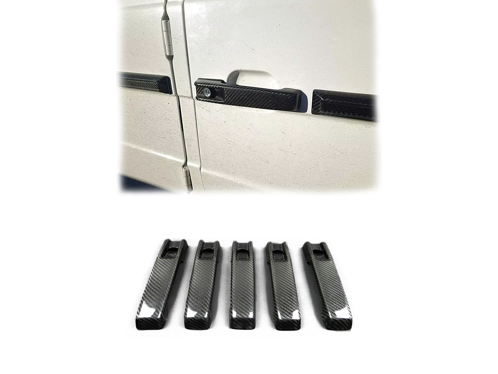 Carbon Fiber Brabus Door Handle Covers for Mercedes-Benz W463 W463A G-Class